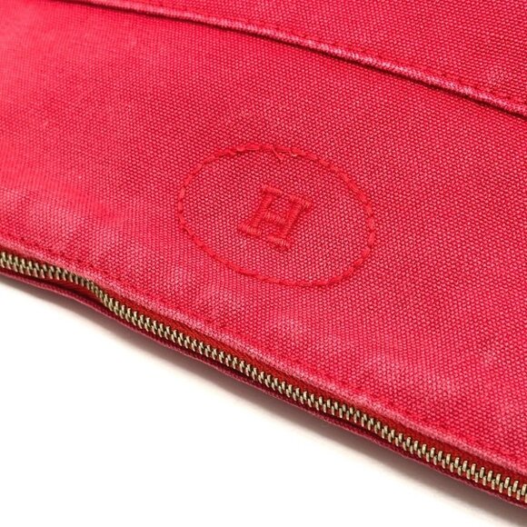 HERMES Bolide pouch 25 Pouch Canvas Red - Picture 13 of 13